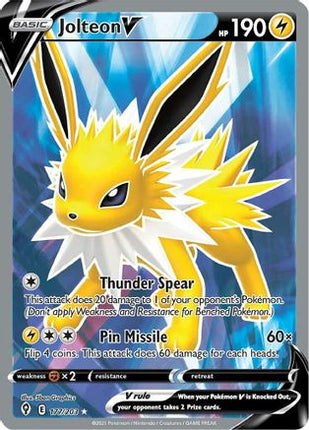 Jolteon V (Full Art) - 177/203 [SWSH07: Evolving Skies] Holofoil