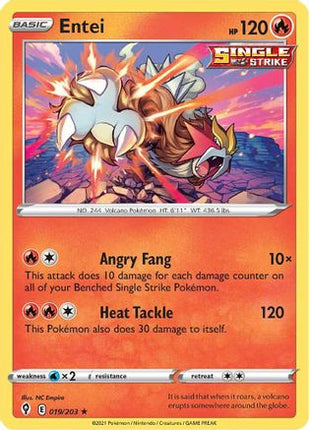 Entei - 19/203 [SWSH07: Evolving Skies] Reverse Holofoil