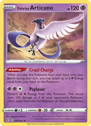 Galarian Articuno - 63/203 [SWSH07: Evolving Skies] Reverse Holofoil