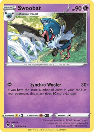 Swoobat - 69/203 [SWSH07: Evolving Skies] Reverse Holofoil