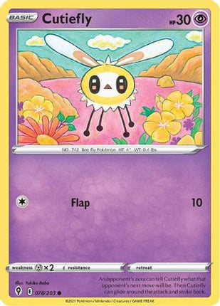 Cutiefly - 78/203 [SWSH07: Evolving Skies] Reverse Holofoil