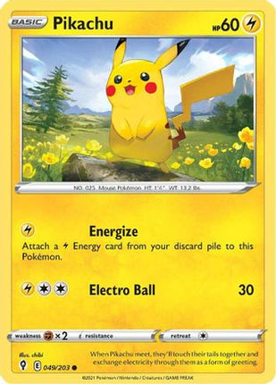 Pikachu - 49/203 [SWSH07: Evolving Skies] Reverse Holofoil