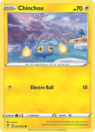 Chinchou - 52/203 [SWSH07: Evolving Skies] Reverse Holofoil