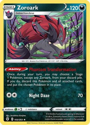 Zoroark - 103/203 [SWSH07: Evolving Skies] Holofoil