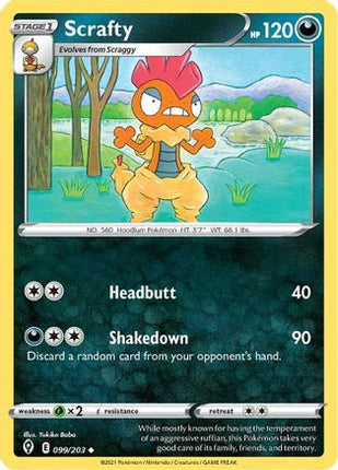 Scrafty - 99/203 [SWSH07: Evolving Skies] Reverse Holofoil