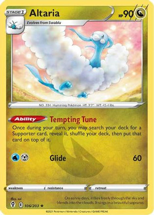 Altaria - 106/203 [SWSH07: Evolving Skies] Reverse Holofoil