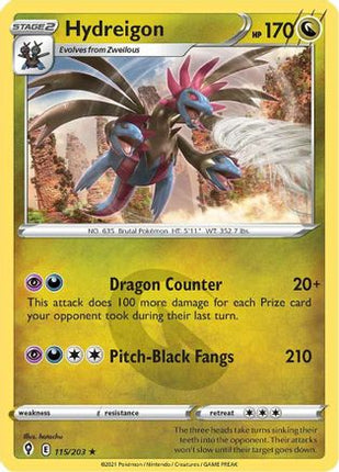 Hydreigon - 115/203 [SWSH07: Evolving Skies] Reverse Holofoil