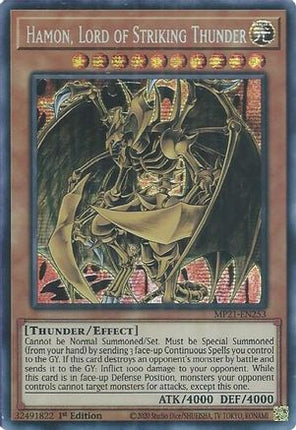 Hamon, Lord of Striking Thunder (Prismatic Secret Rare) [MP21-EN253] 1st Edition