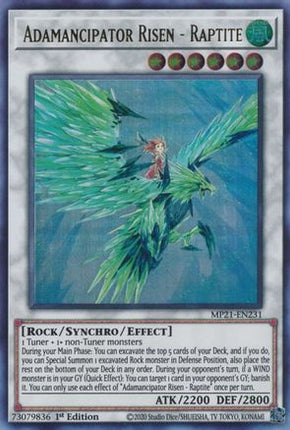 Adamancipator Risen - Raptite (Ultra Rare) [MP21-EN231] 1st Edition