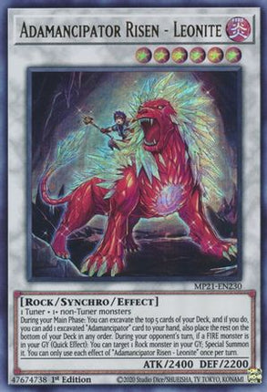 Adamancipator Risen - Leonite (Ultra Rare) [MP21-EN230] 1st Edition