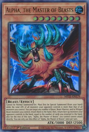 Alpha, the Master of Beasts (Ultra Rare) [MP21-EN179] 1st Edition