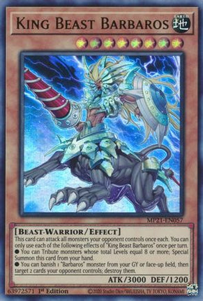 King Beast Barbaros (Ultra Rare) [MP21-EN057] 1st Edition