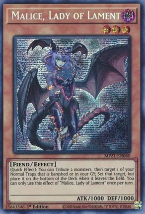 Malice, Lady of Lament (Prismatic Secret Rare) [MP21-EN060] 1st Edition