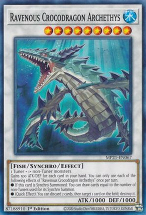 Ravenous Crocodragon Archethys (Common / Short Print) [MP21-EN067] 1st Edition