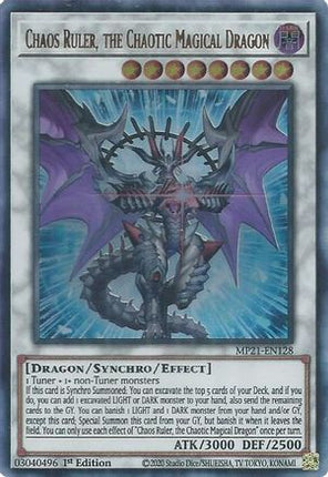 Chaos Ruler, the Chaotic Magical Dragon (Ultra Rare) [MP21-EN128] 1st Edition