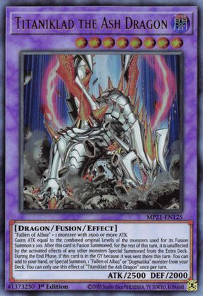 Titaniklad the Ash Dragon (Ultra Rare) [MP21-EN125] 1st Edition