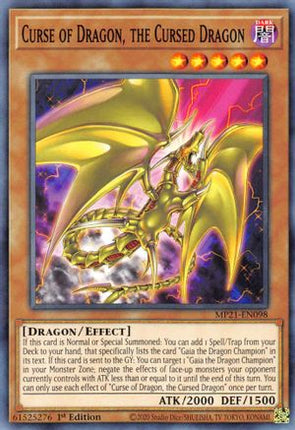Curse of Dragon, the Cursed Dragon (Common / Short Print) [MP21-EN098] 1st Edition