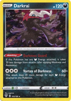 Darkrai - 105/189 (Cosmos Holo) [Miscellaneous Cards & Products] Holofoil