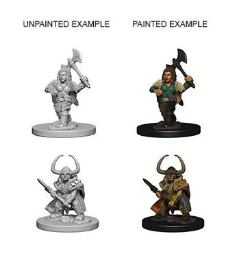 D&D Nolzur's Miniatures - Unprimed/Unpainted Minature Dwarf Barbarian Female