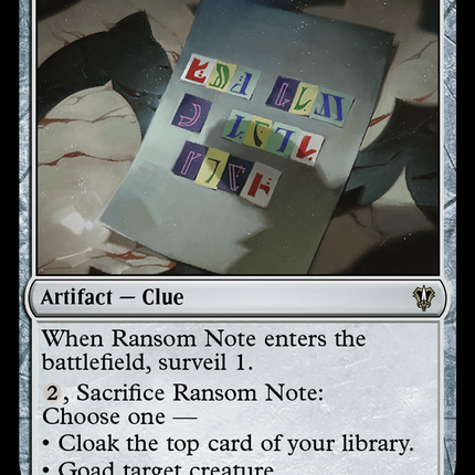 Ransom Note [Murders at Karlov Manor Commander]