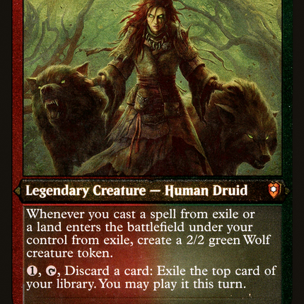 Faldorn, Dread Wolf Herald [Commander Legends: Battle for Baldur's Gate] Etched Foil