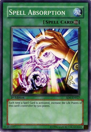 Spell Absorption (Common / Short Print) [SD6-EN027] Structure Deck: Spellcaster's Judgment Unlimited