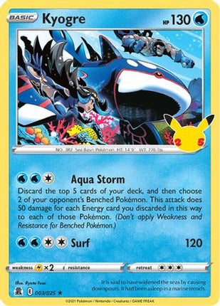 Kyogre - 3/025 [Celebrations] Holofoil