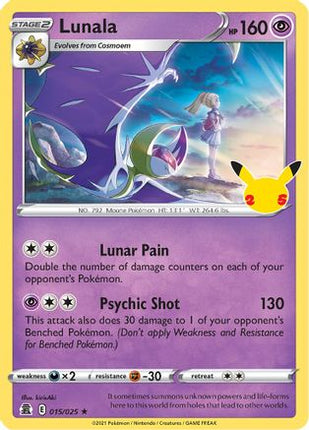 Lunala - 15/025 [Celebrations] Holofoil