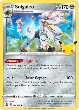 Solgaleo - 21/025 [Celebrations] Holofoil