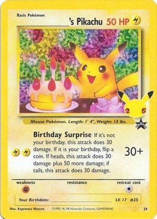 ______'s Pikachu - 24/53 [Celebrations: Classic Collection] Holofoil