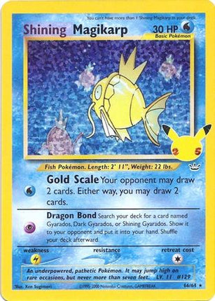Shining Magikarp - 66/64 [Celebrations: Classic Collection] Holofoil