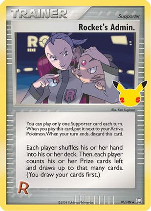 Rocket's Admin. - 86/109 [Celebrations: Classic Collection] Holofoil
