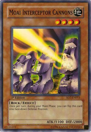 Moai Interceptor Cannons (Common / Short Print) [SD7-EN011] Structure Deck: Invincible Fortress 1st Edition