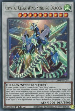 Crystal Clear Wing Synchro Dragon [LED8-EN005] Ultra Rare
