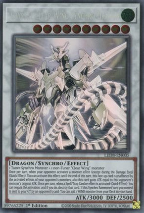 Crystal Clear Wing Synchro Dragon (Ghost Rare)  [LED8-EN005] 1st Edition
