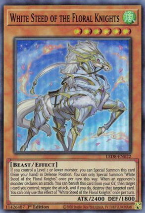 White Steed of the Floral Knights (Super Rare) [LED8-EN022] 1st Edition