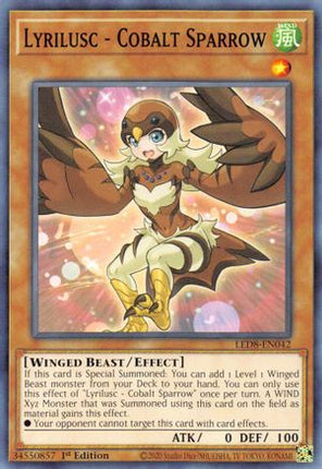 Lyrilusc - Cobalt Sparrow (Common / Short Print) [LED8-EN042] 1st Edition