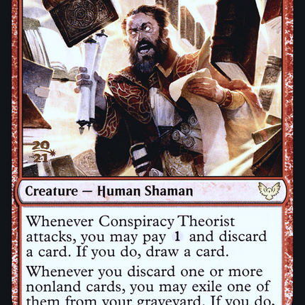 Conspiracy Theorist [Strixhaven: School of Mages Promos] Prerelease Foil