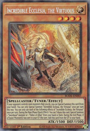 Incredible Ecclesia, the Virtuous (Secret Rare) [BODE-EN007] 1st Edition