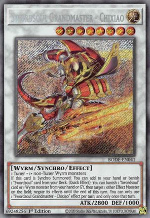 Swordsoul Grandmaster - Chixiao (Secret Rare) [BODE-EN041] 1st Edition