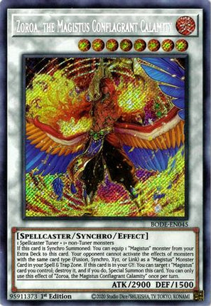 Zoroa, the Magistus Conflagrant Calamity (Secret Rare) [BODE-EN045] 1st Edition