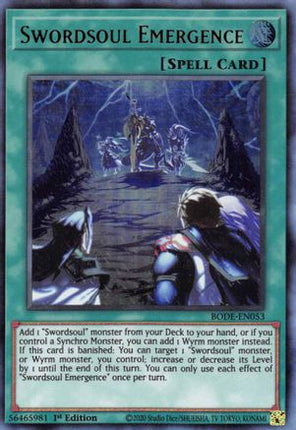 Swordsoul Emergence (Ultra Rare) [BODE-EN053] 1st Edition