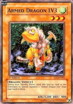 Armed Dragon LV3 (Common / Short Print) [SD1-EN005] Structure Deck: Dragon's Roar Unlimited