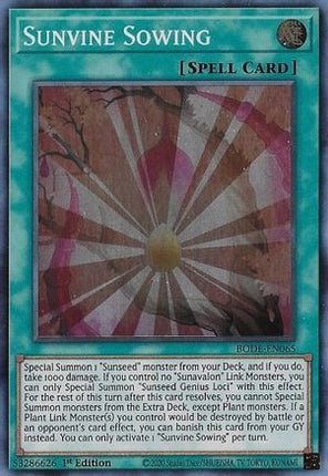 Sunvine Sowing (Super Rare) [BODE-EN065] 1st Edition