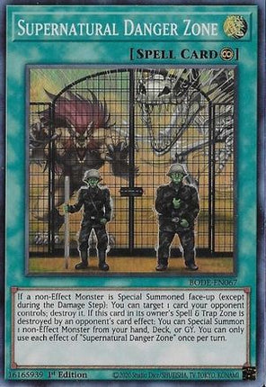 Supernatural Danger Zone (Super Rare) [BODE-EN067] 1st Edition