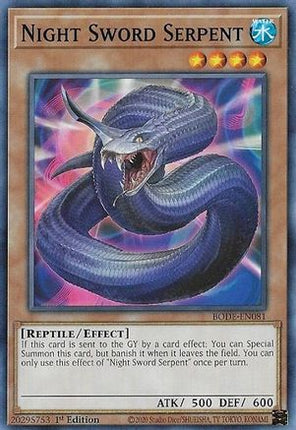 Night Sword Serpent (Common / Short Print) [BODE-EN081] 1st Edition