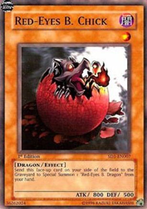 Red-Eyes B. Chick (Common / Short Print) [SD1-EN007] Structure Deck: Dragon's Roar 1st Edition