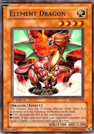 Element Dragon (Common / Short Print) [SD1-EN008] Structure Deck: Dragon's Roar Unlimited