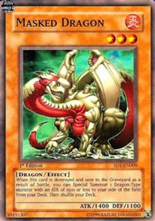 Masked Dragon (Common / Short Print) [SD1-EN009] Structure Deck: Dragon's Roar Unlimited