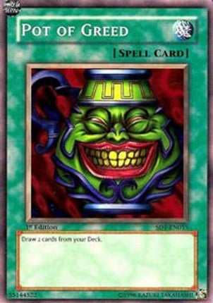 Pot of Greed (Common / Short Print) [SD1-EN015] Structure Deck: Dragon's Roar Unlimited